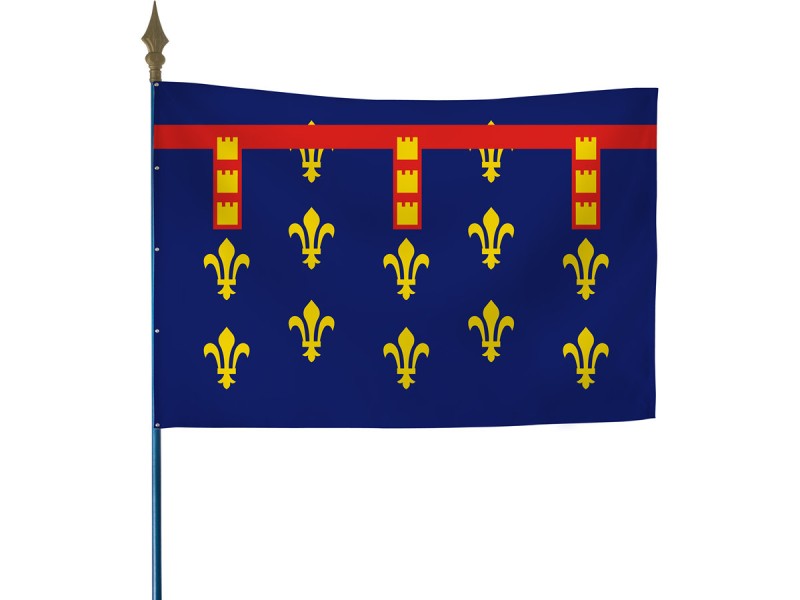 Drapeau des provinces française sur hampe