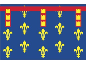 Drapeau des provinces française sur hampe