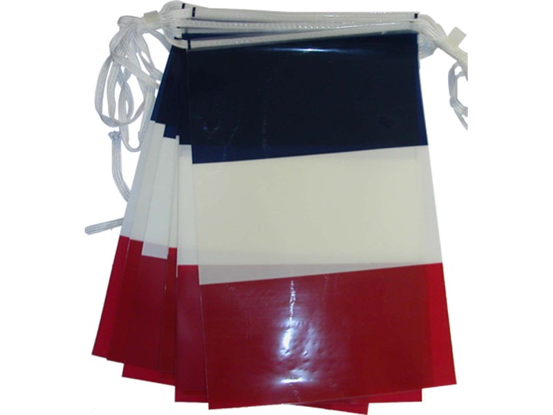 Guirlande drapeau France en plastique