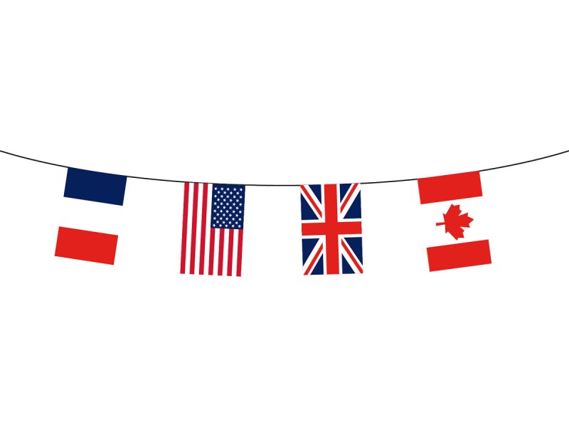 Guirlande drapeaux pays alliés à la France