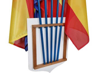 Écusson porte-drapeaux PVC classique
