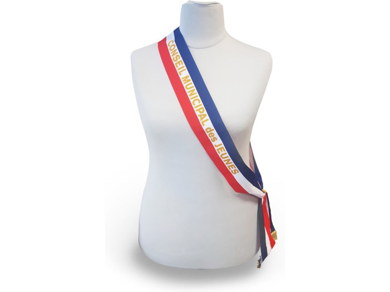 Écharpe jeune élu imprimée avec frange