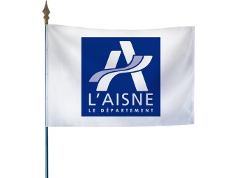 Drapeau des départements français sur hampe