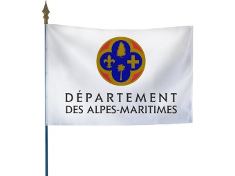 Drapeau des départements français sur hampe