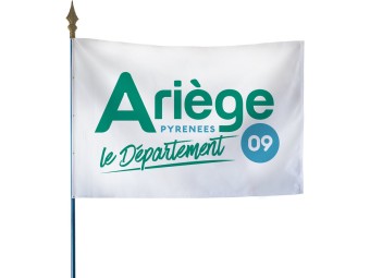 Drapeau des départements français sur hampe