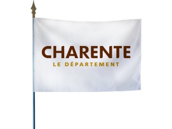 Drapeau des départements français sur hampe