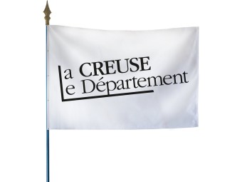 Drapeau des départements français sur hampe