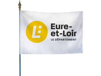 Drapeau des départements français sur hampe