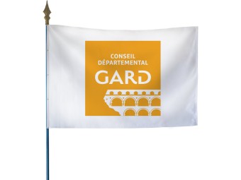 Drapeau des départements français sur hampe