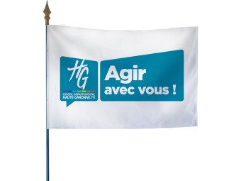 Drapeau des départements français sur hampe