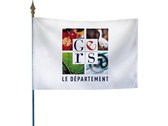 Drapeau des départements français sur hampe