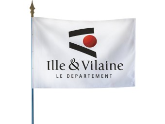 Drapeau des départements français sur hampe