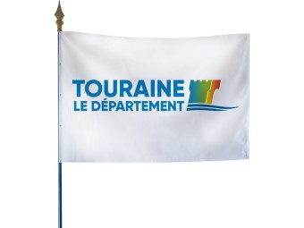 Drapeau des départements français sur hampe