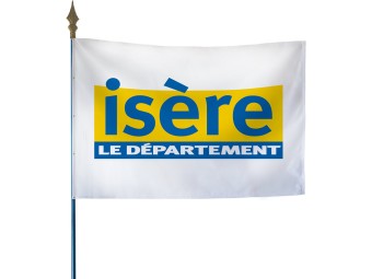 Drapeau des départements français sur hampe