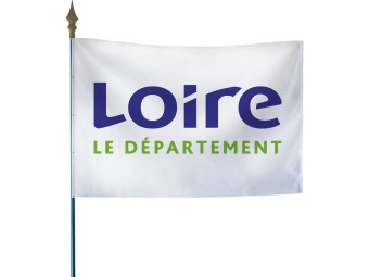 Drapeau des départements français sur hampe