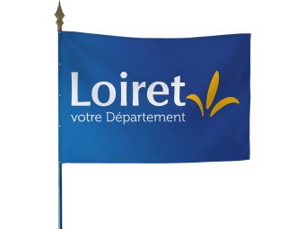 Drapeau des départements français sur hampe