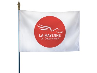 Drapeau des départements français sur hampe