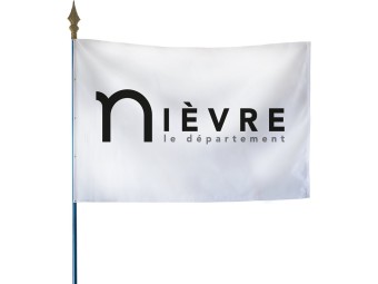 Drapeau des départements français sur hampe