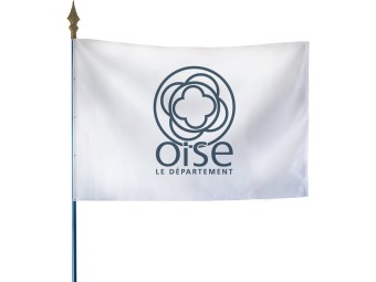 Drapeau des départements français sur hampe