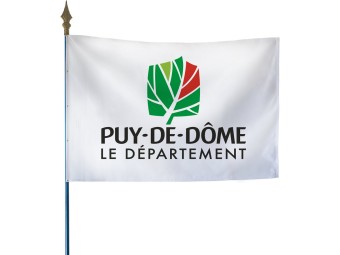 Drapeau des départements français sur hampe