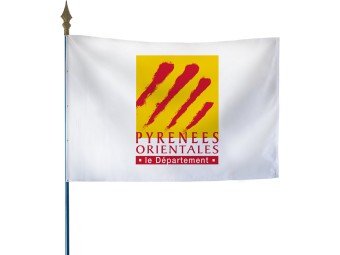 Drapeau des départements français sur hampe