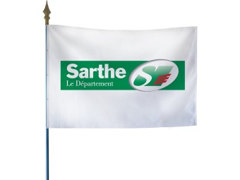 Drapeau des départements français sur hampe