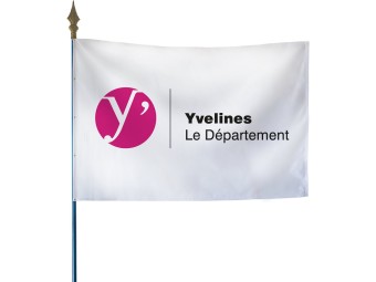 Drapeau des départements français sur hampe