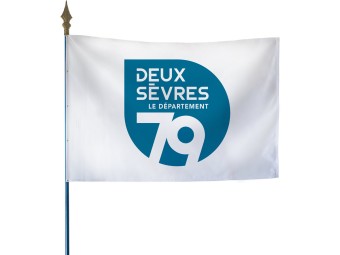Drapeau des départements français sur hampe