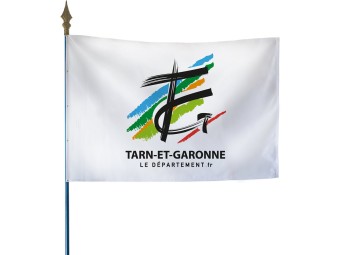 Drapeau des départements français sur hampe