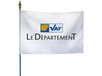 Drapeau des départements français sur hampe