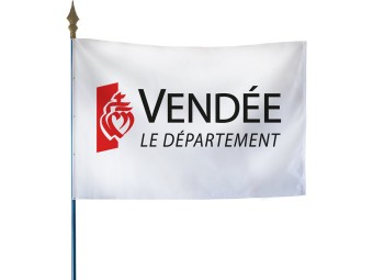 Drapeau des départements français sur hampe