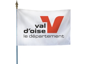 Drapeau des départements français sur hampe