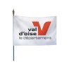 Drapeau des départements français sur hampe
