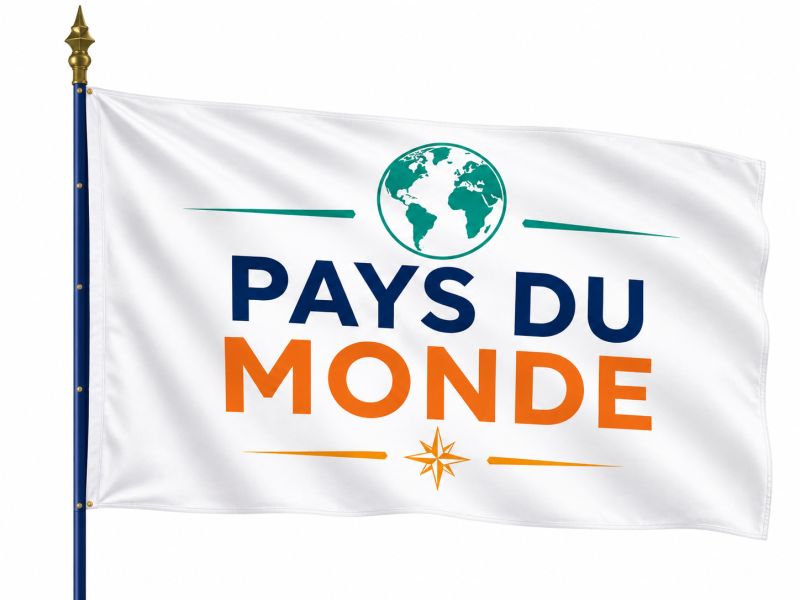 Drapeau des pays du monde sur hampe