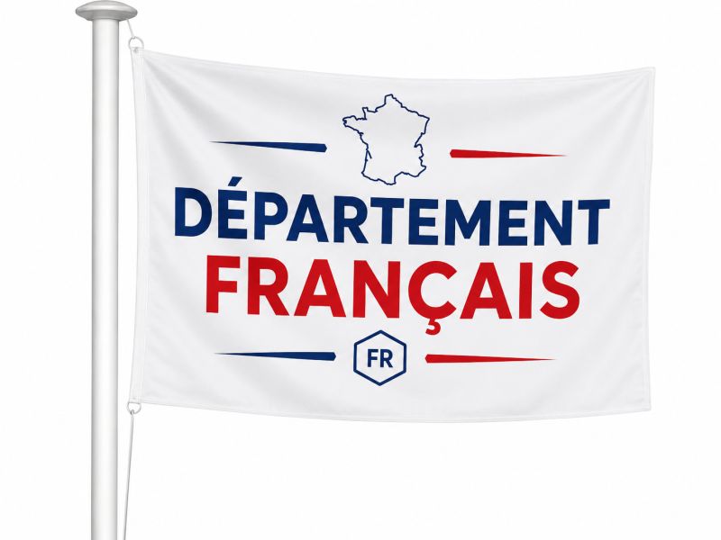 Pavillon des départements français pour mât