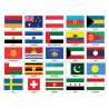 Pavillon des pays du monde pour mât