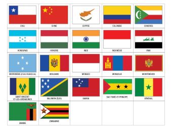 Oriflamme des pays du monde