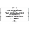 Plaque de concession échue - s'adresser à la mairie