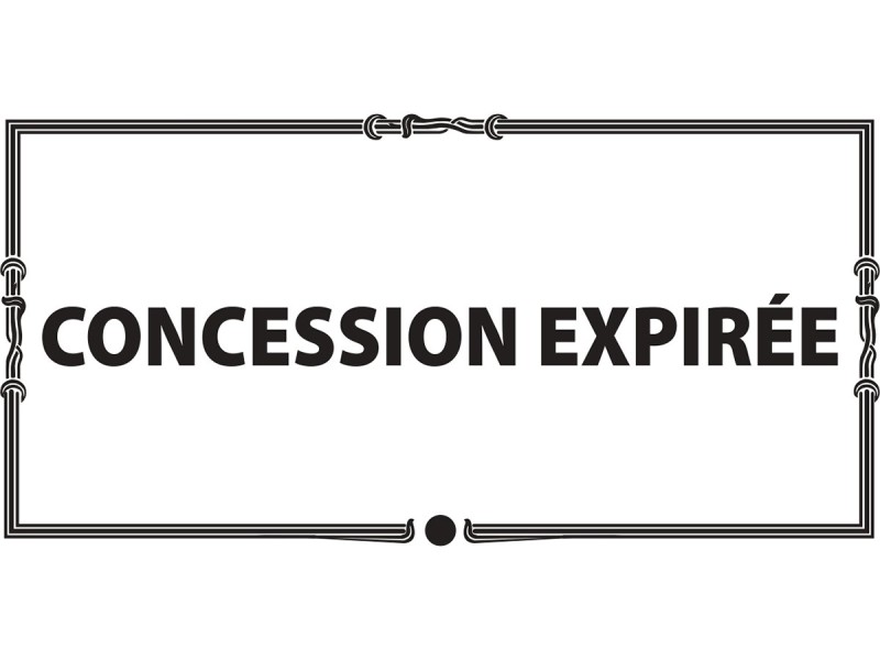 Plaque de concession expirée