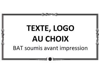 Plaque de concession personnalisée avec texte au choix