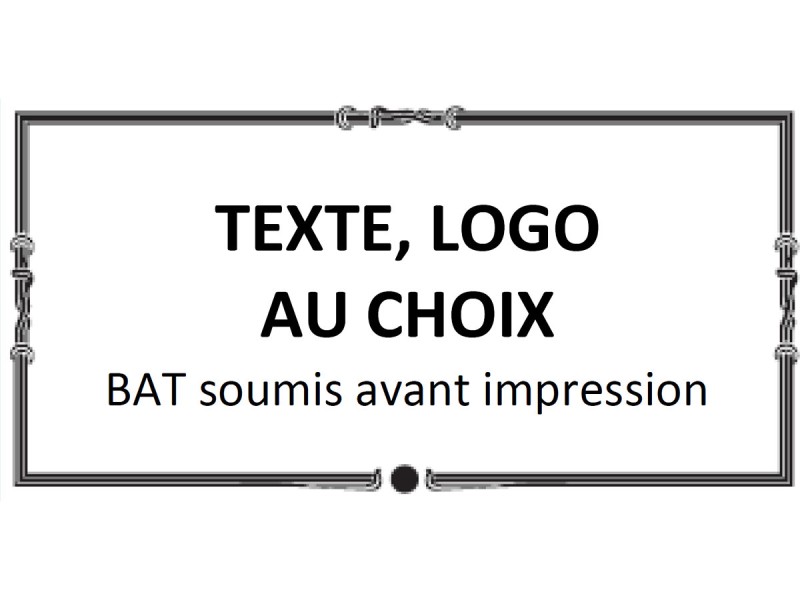 Plaque de concession personnalisée avec texte au choix