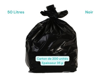 Sac poubelle noir 50L