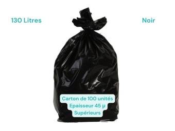 Sac poubelle noir 130L