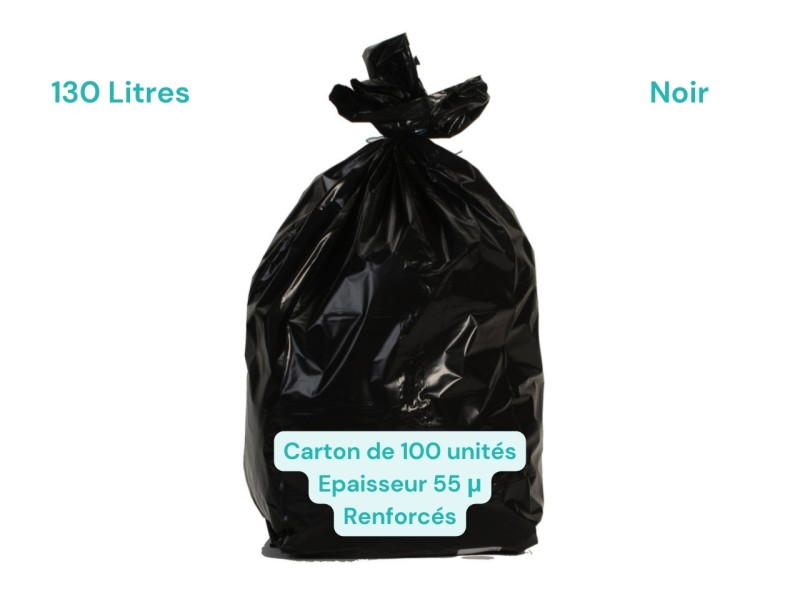 Sac poubelle noir 130L Sac poubelle noir 130L