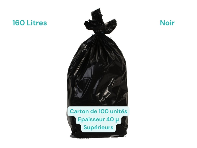 Sac poubelle noir 160L Sac poubelle noir 160L