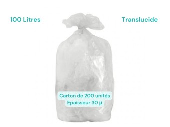 Sac poubelle translucide 100L