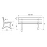 Banc exterieur Madrid en bois exotique