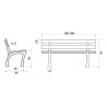 Banc exterieur Burgos en bois exotique