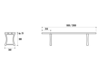 Banquette exterieure Pampelune en bois exotique