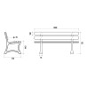 Banc exterieur Saragosse en bois exotique